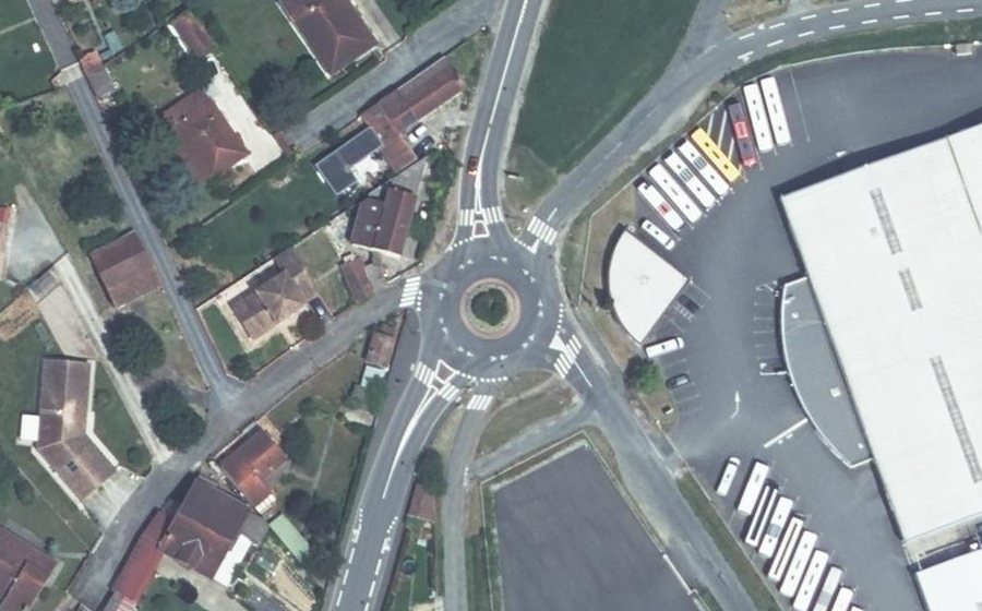 Vue aérienne du Rond-Point de la Plaine