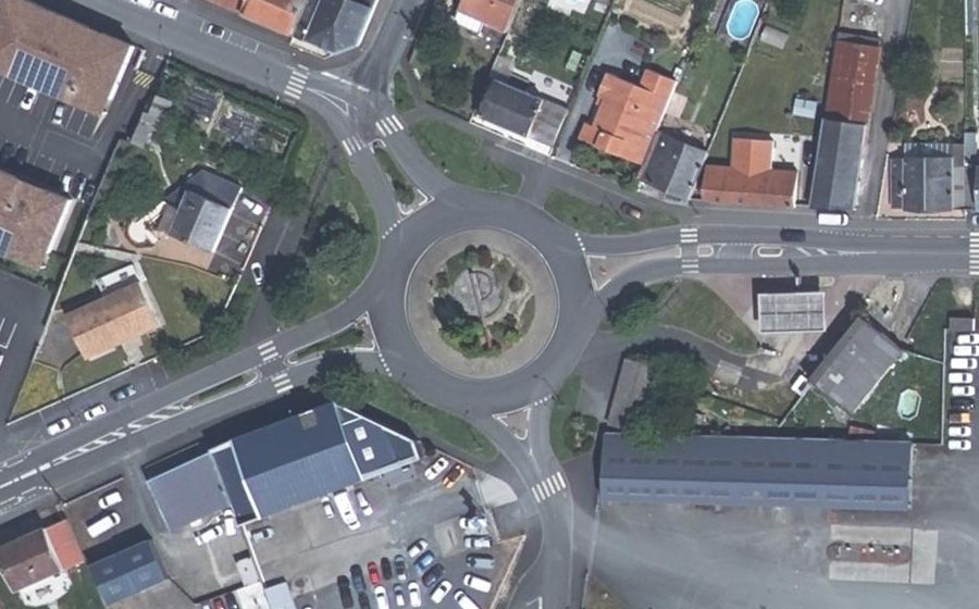 Vue aérienne du Rond Point de Beau Soleil