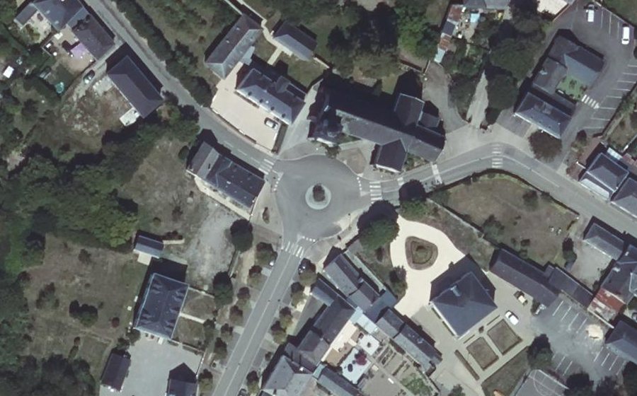 Vue aérienne du Place de l'Église