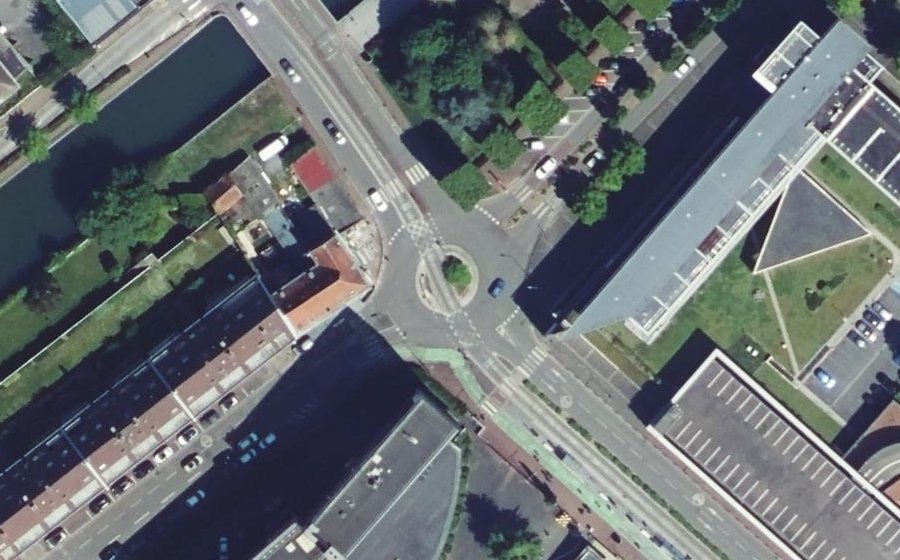 Vue aérienne du Place de l'Esplanade