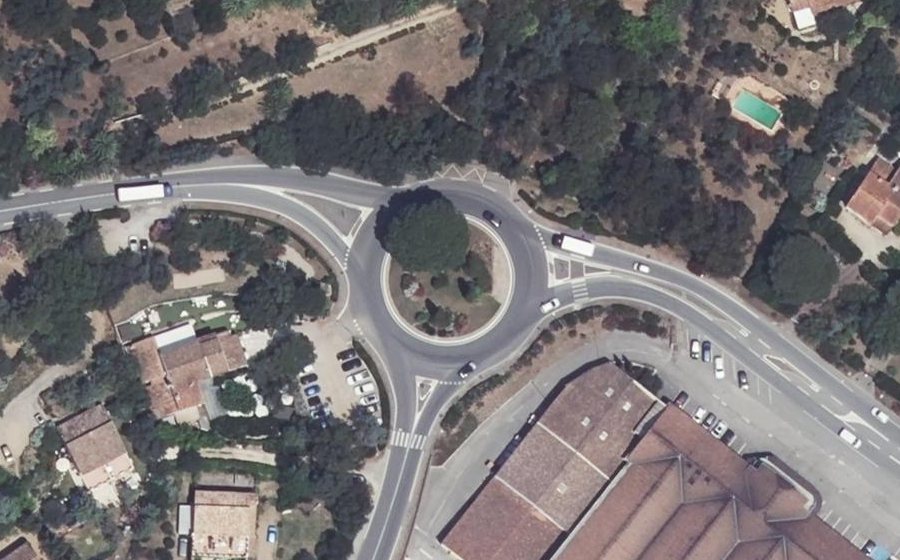 Vue aérienne du Rond-Point de la Coopérative