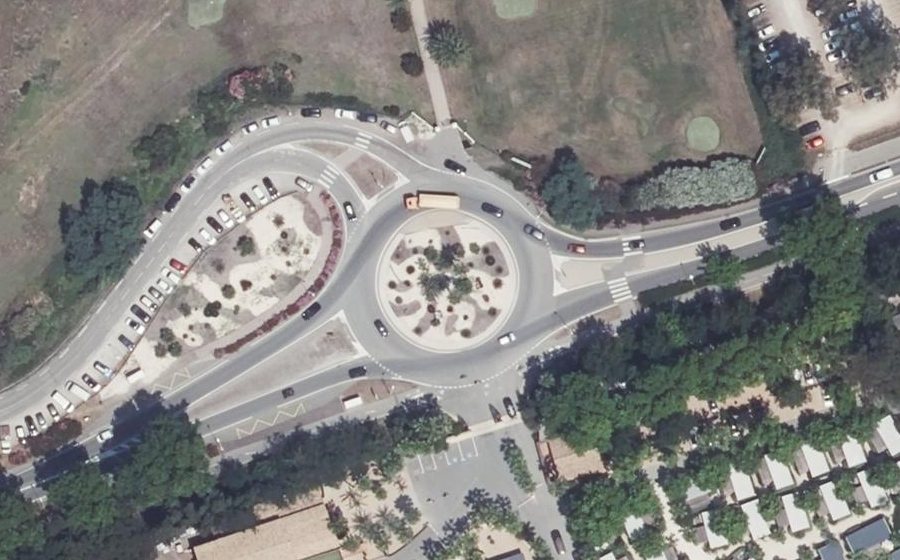 Vue aérienne du Rond-Point des Mûres