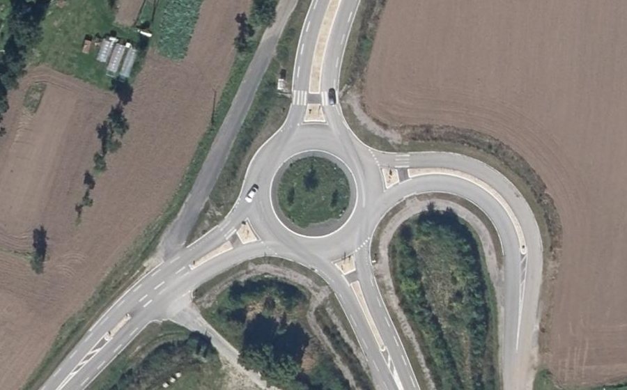 Vue aérienne du Giratoire de Boitallec