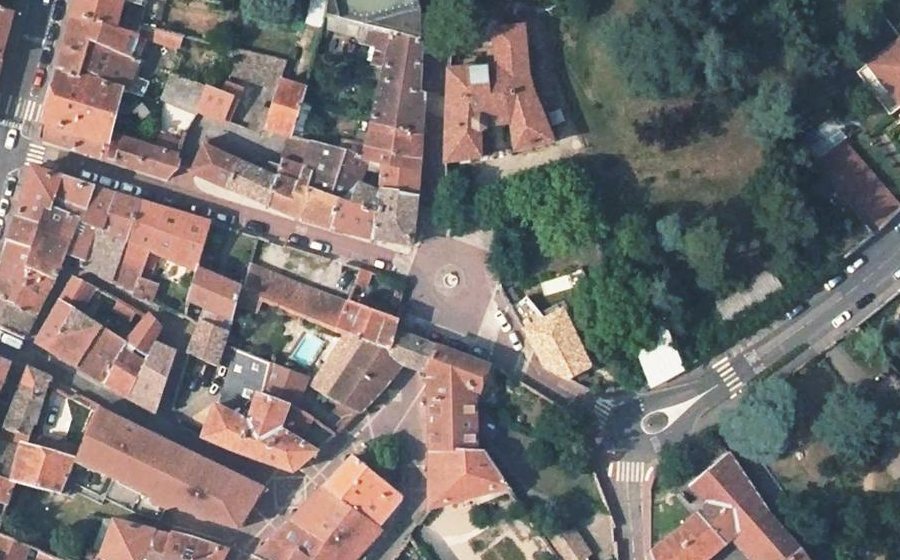 Vue aérienne de la Place Alsace Lorraine