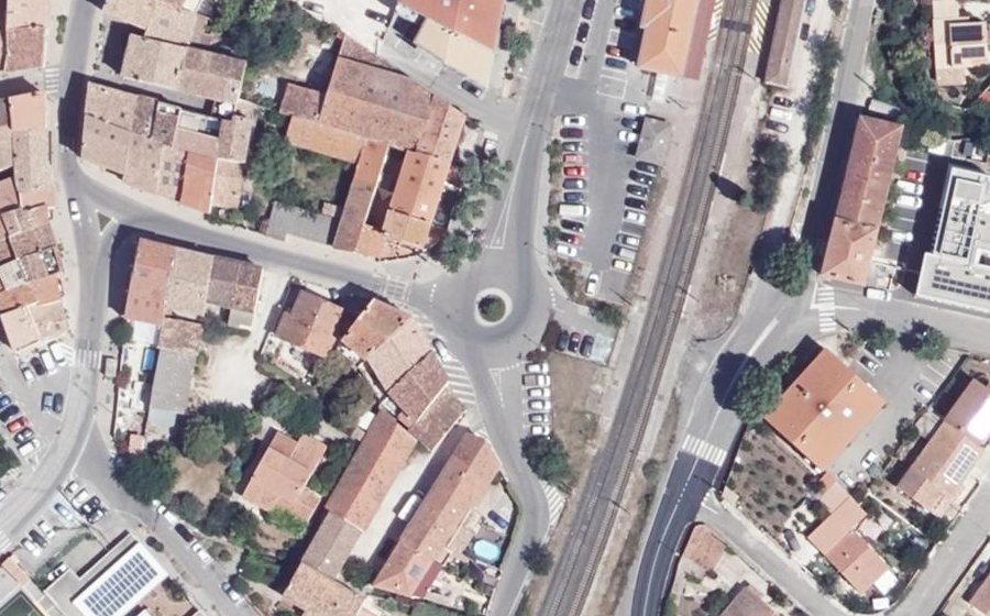 Vue aérienne du Avenue de la Gare