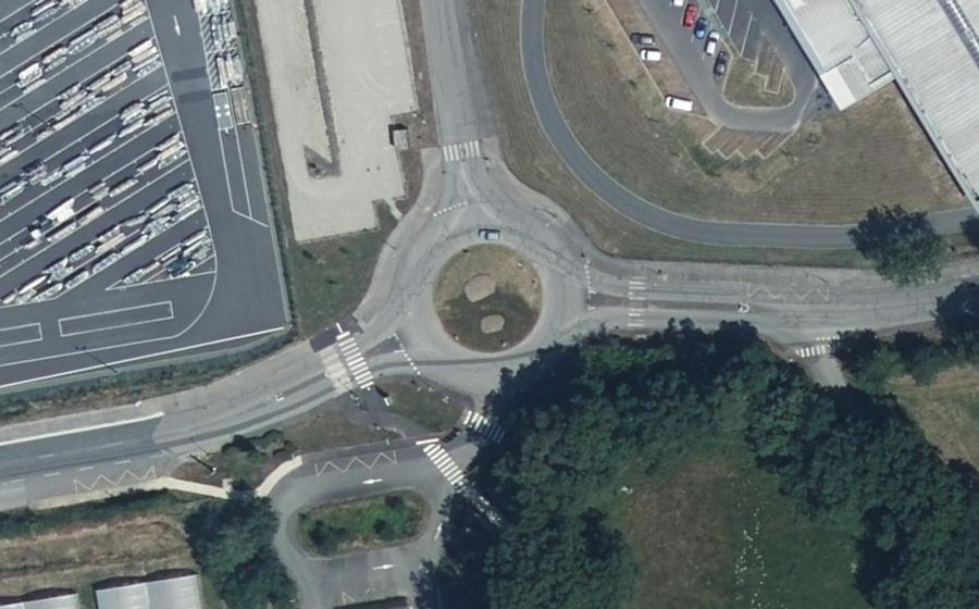 Vue aérienne du Rond-Point de Beautour