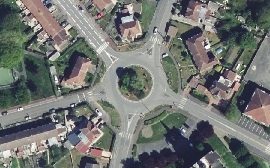 Vue aérienne du Place Jean-Paul II