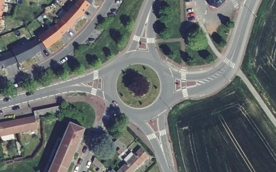 Vue aérienne du Rond-Point des 5 Chemins