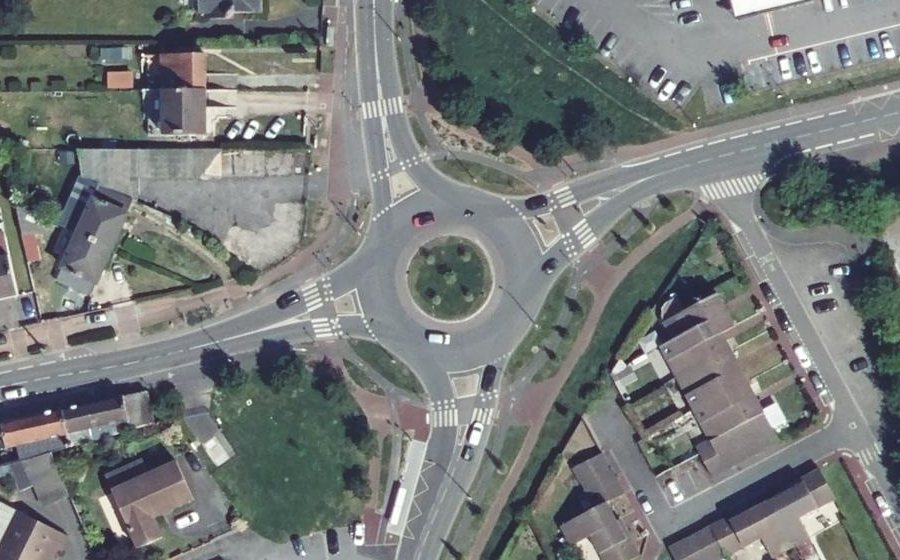 Vue aérienne du Rue du Faubourg de Béthune