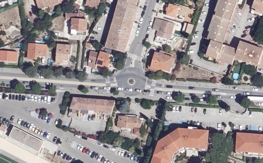 Vue aérienne du Giratoire Marie-Rose Damiani