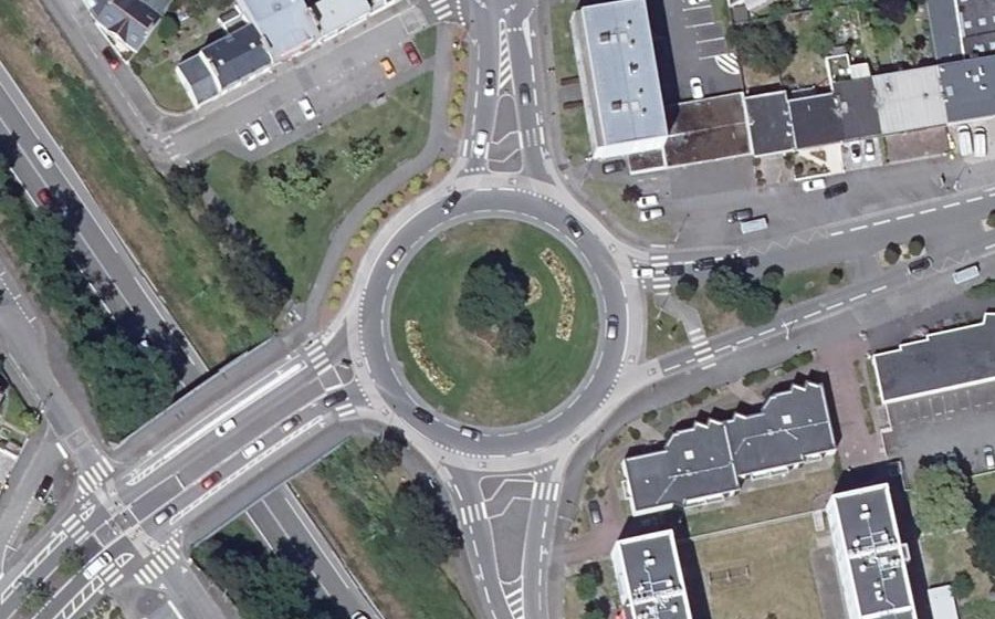 Vue aérienne du Rond-Point de Bir Hakeim
