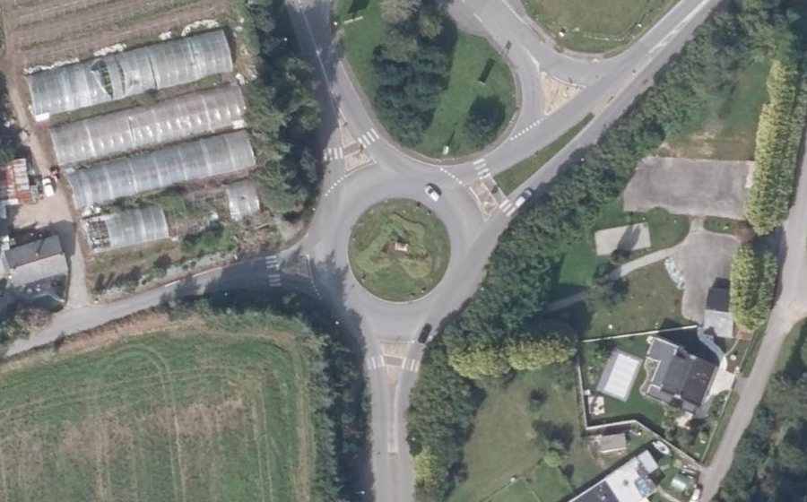 Vue aérienne du Giratoire des Cinq Chemins