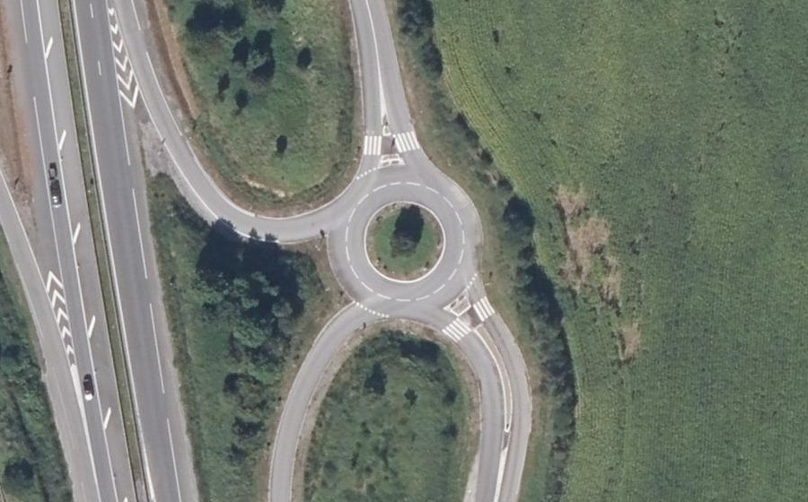 Vue aérienne du Giratoire Kercado Est