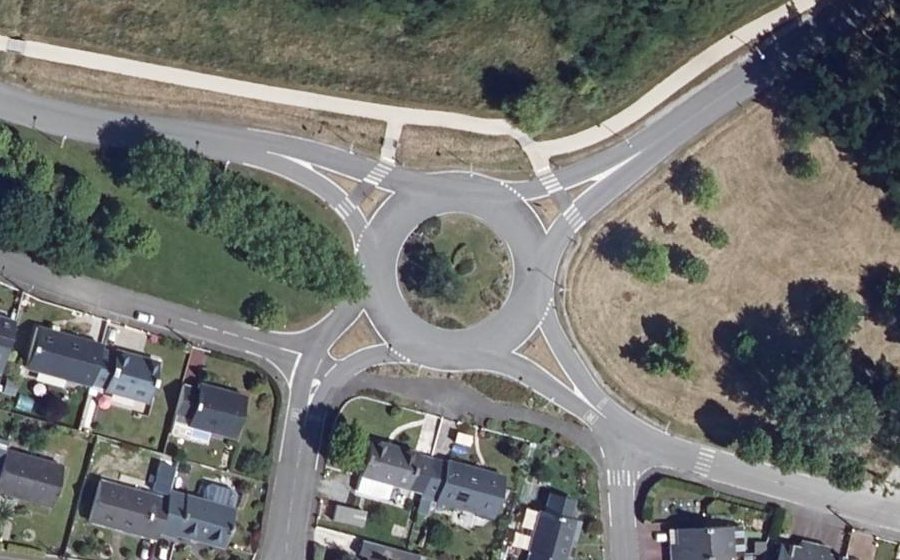 Vue aérienne du Rond-Point de la Pradenne