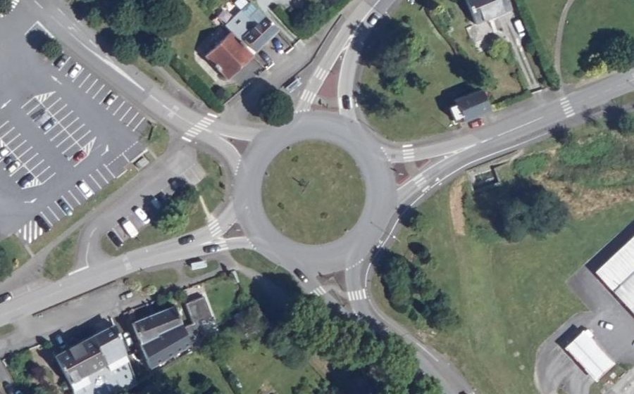 Vue aérienne du Rond-Point de Kergroix
