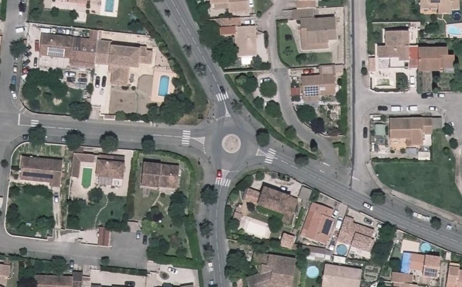 Vue aérienne du Rue Alexis Carrel