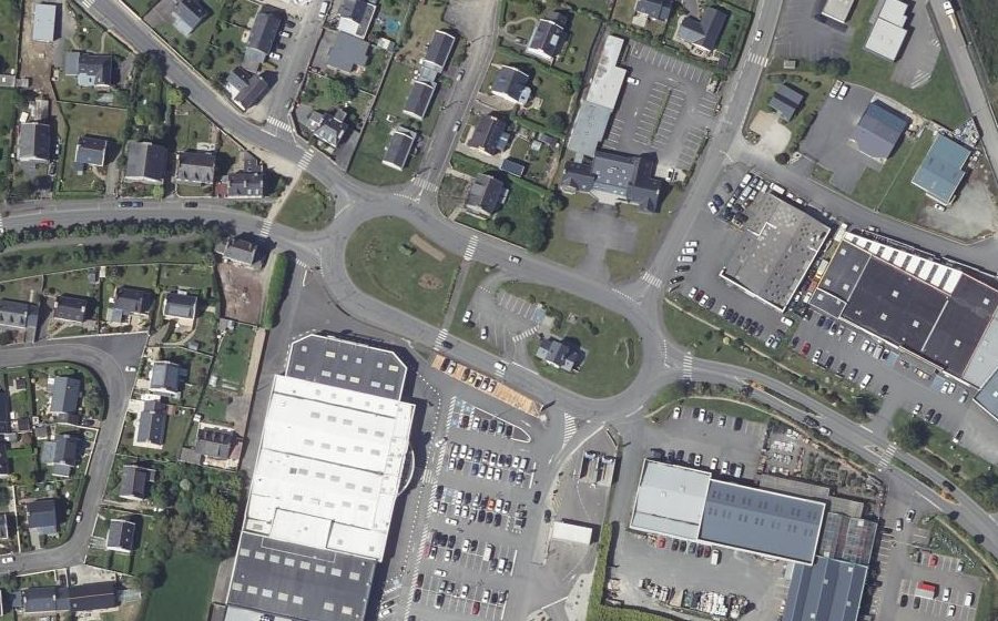 Vue aérienne du Rond-Point de la Gare
