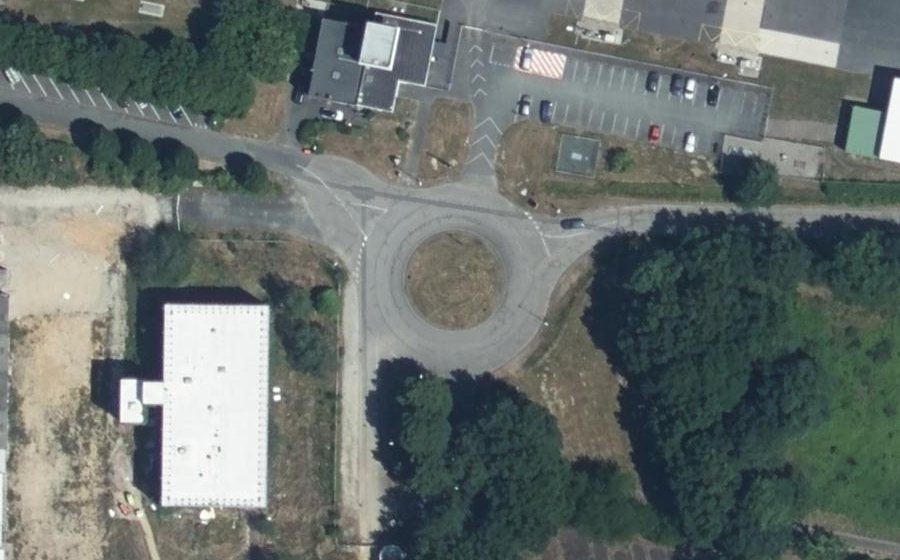 Vue aérienne du Rond-Point Jacqueline Auriol