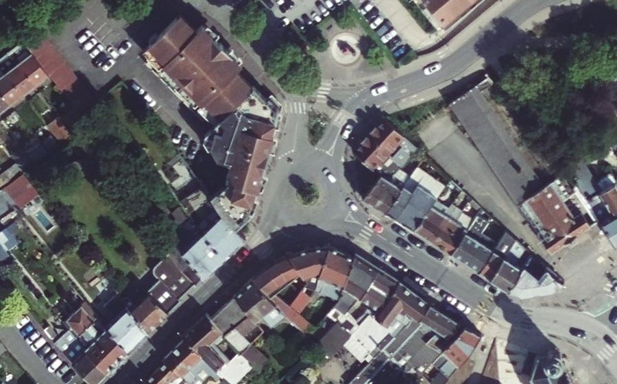 Vue aérienne du Place de la Distillerie