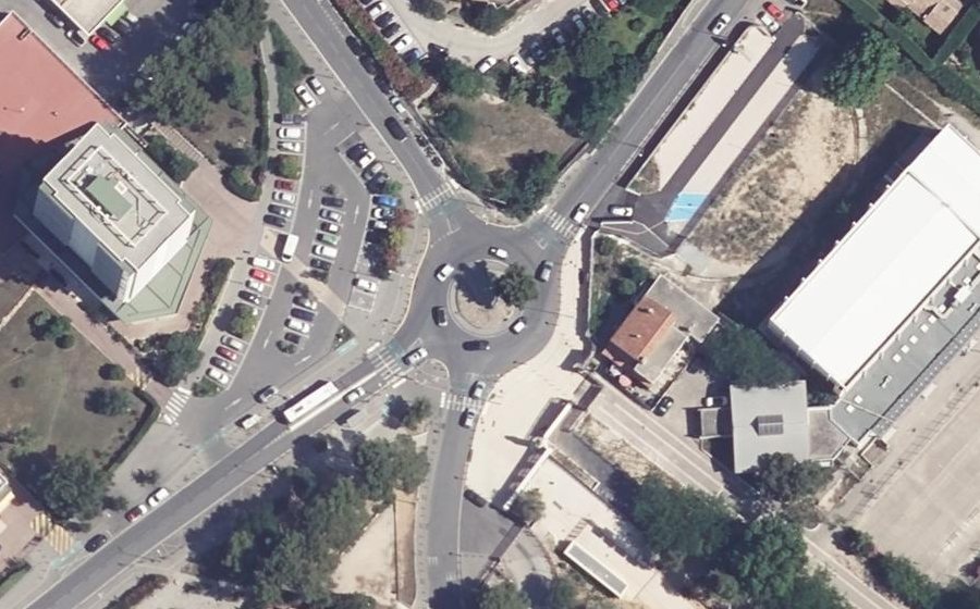 Vue aérienne du Rond-Point Lucien Muratore