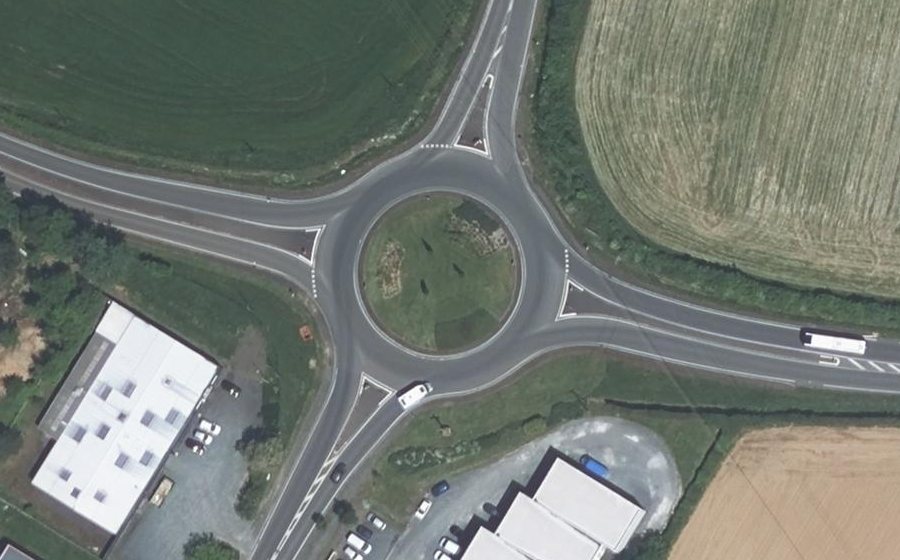 Vue aérienne du Rond-Point de la Bergerie