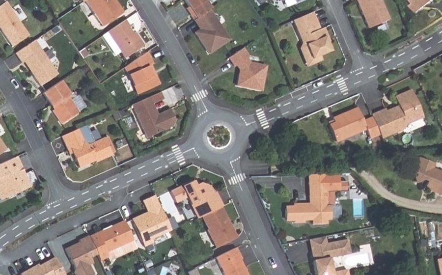 Vue aérienne du Rond-Point de la Brosse