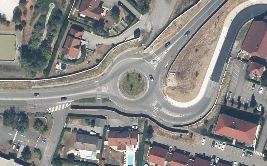 Vue aérienne du Route d'Annecy