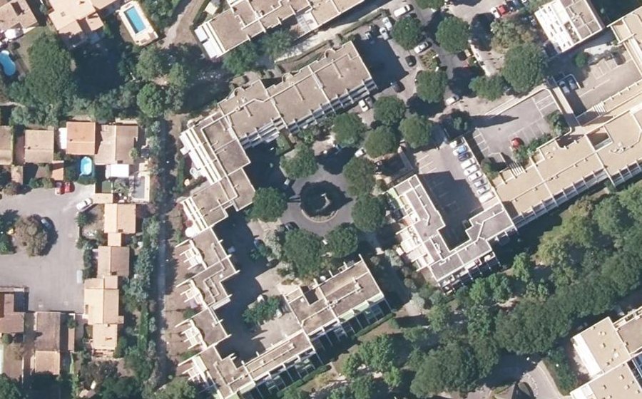 Vue aérienne du Allée des Colverts