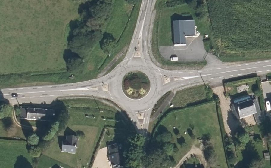 Vue aérienne du Giratoire de la Regobe