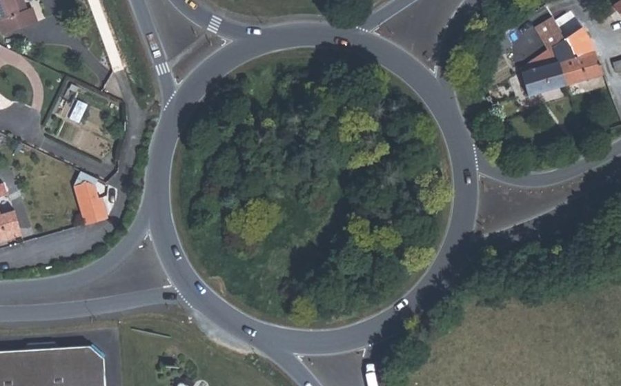 Vue aérienne du Rond-Point de l'Anjou