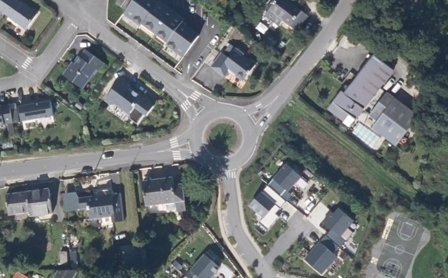 Vue aérienne du Rond-Point du Forban