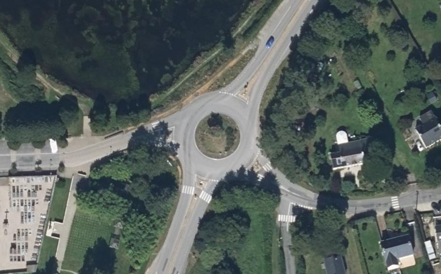 Vue aérienne du Giratoire du Guernec