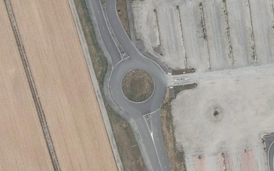 Vue aérienne du Eurexpo Porte Sud Visiteurs