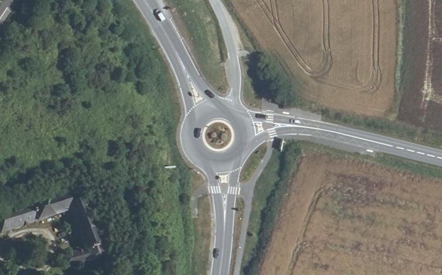 Vue aérienne du Giratoire Dombriand