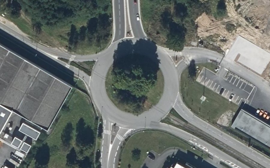 Vue aérienne du Giratoire du Liziec
