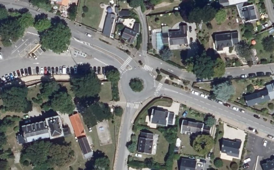 Vue aérienne du Rond-Point du Toulassais