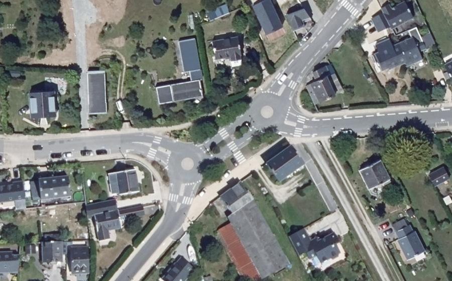 Vue aérienne du Rond-Point de la Paix