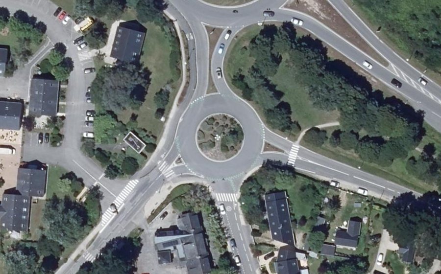 Vue aérienne du Rond-Point de l'Océan