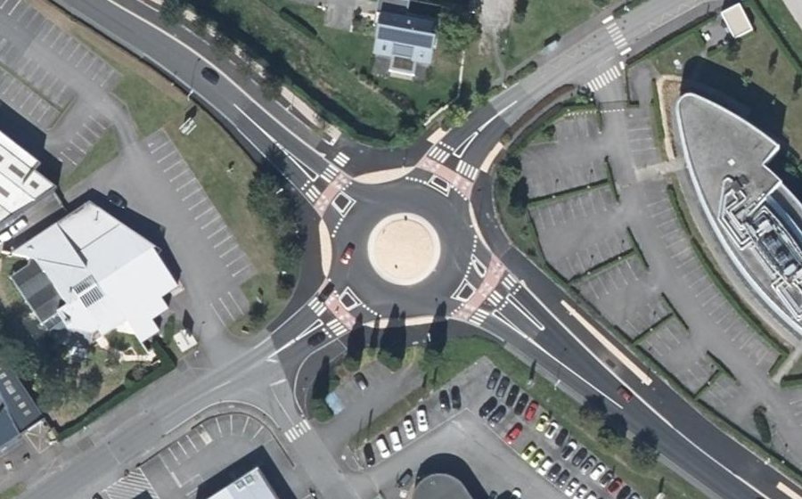 Vue aérienne du Giratoire de Laroiseau