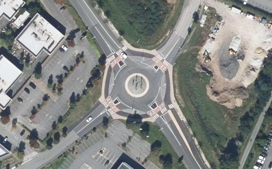 Vue aérienne du Giratoire de Boisy
