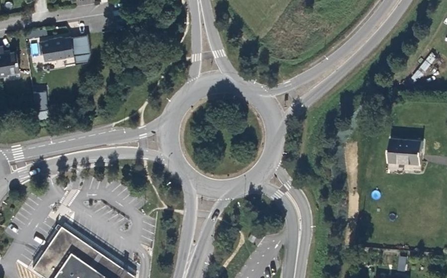 Vue aérienne du Giratoire de Kermaria