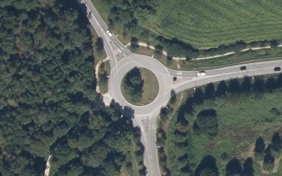 Vue aérienne du Giratoire de Ménessal