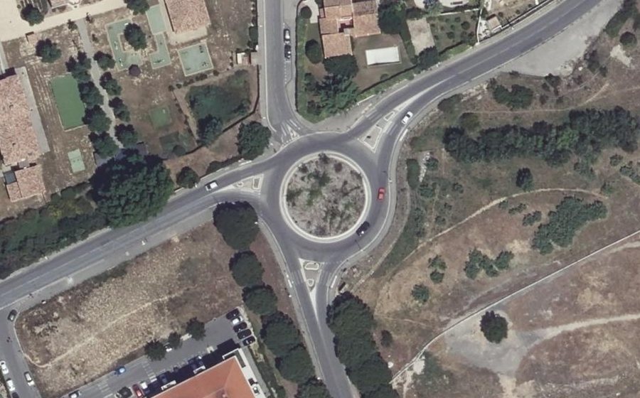 Vue aérienne du Rond-Point "La Baronne"