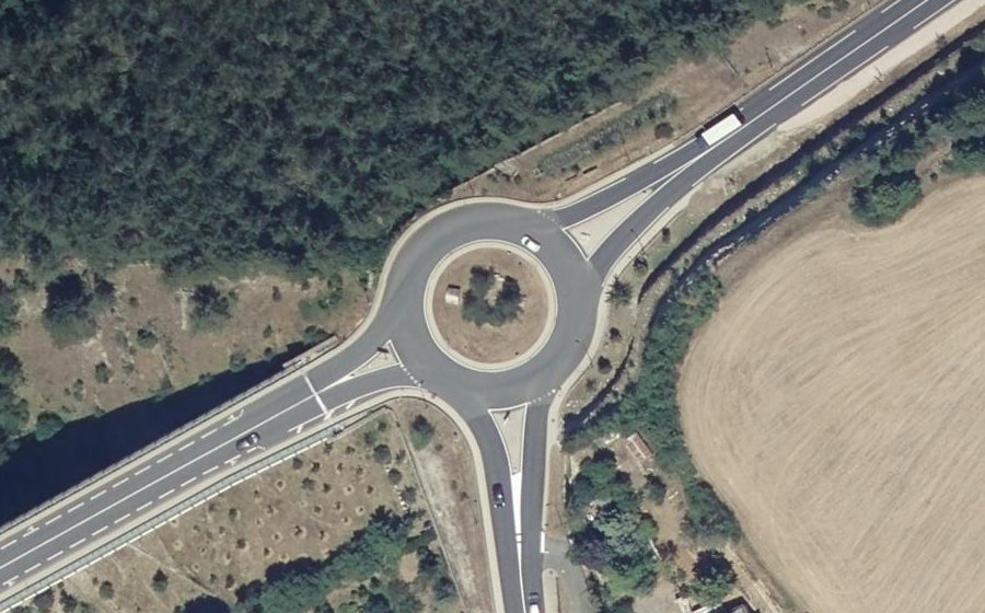Vue aérienne du Rond-Point Victor Schœlcher