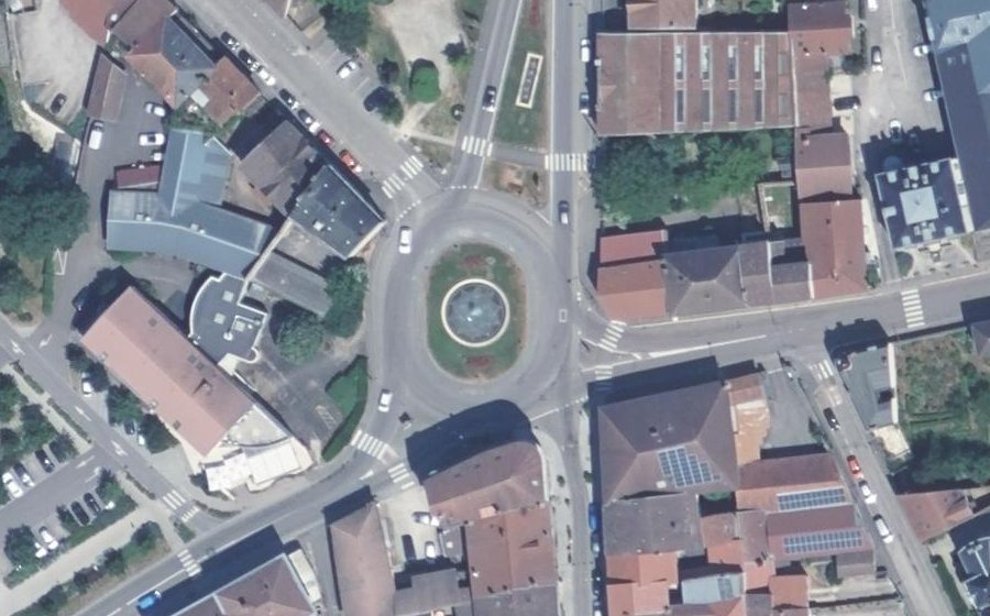 Vue aérienne du Place Albert Voilquin