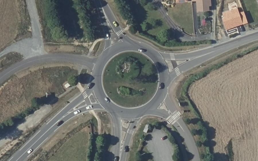 Vue aérienne du Rond-point de la Vachonnière
