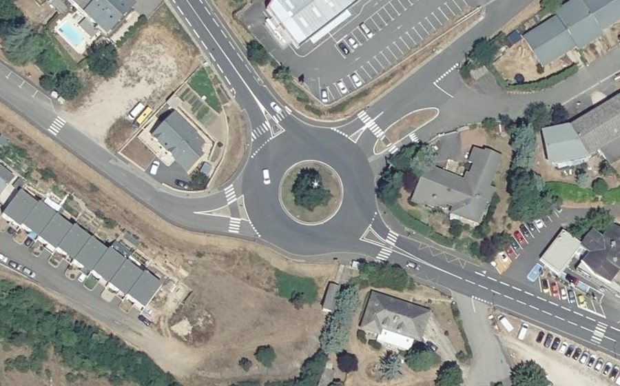 Vue aérienne du Rond-Point Raymond Poulidor