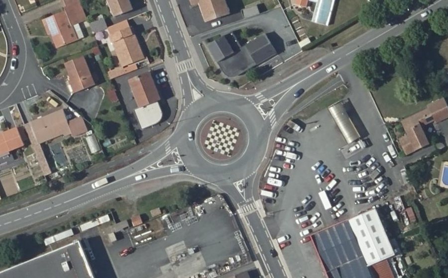 Vue aérienne du Rond-point Georges Clémenceau