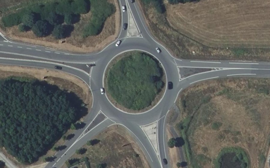Vue aérienne du Rond-point de l'Evasion