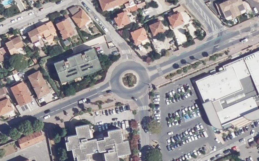 Vue aérienne du Rond-Point de Koekelberg